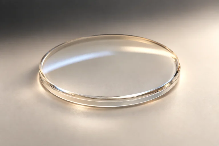 AI-generated concept of a clear optical glass component